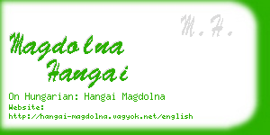 magdolna hangai business card